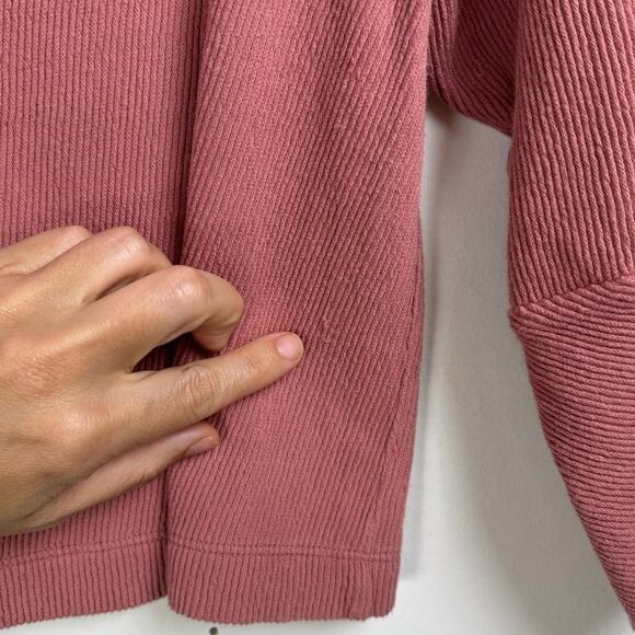 Madewell Texture & Thread Mauve Corduroy Sweater Top XS Preppy Hipster Retro - Picture 6 of 8